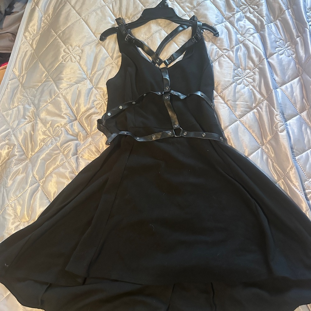 Dracula Clothing high low dress with harness